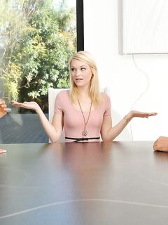 Blonde wife with huge fakes Kayla Kayden gets banged by her horny neighbor