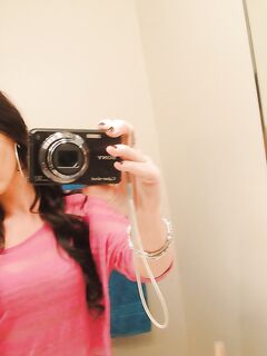 Barely legal teen Mia Valentine taking naked mirror selfies while undressing
