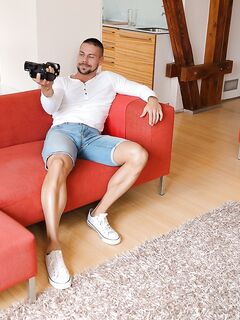 Czech teen Tiny Tina enjoying hardcore sex on a couch with her mother's new BF
