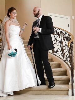 Milf wife Jenni Lee has sex in her wonderful white wedding dress