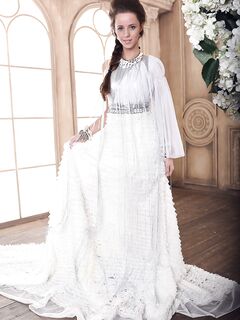 Teen bride takes off her wedding dress to model naked after the ceremony